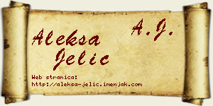 Aleksa Jelić vizit kartica